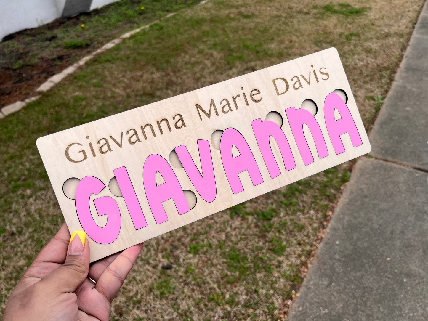 Custom Wood Name Puzzle