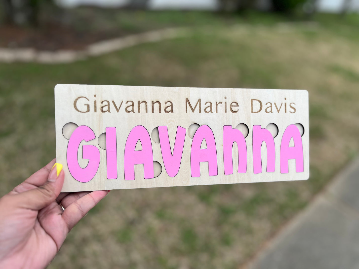 Custom Wood Name Puzzle