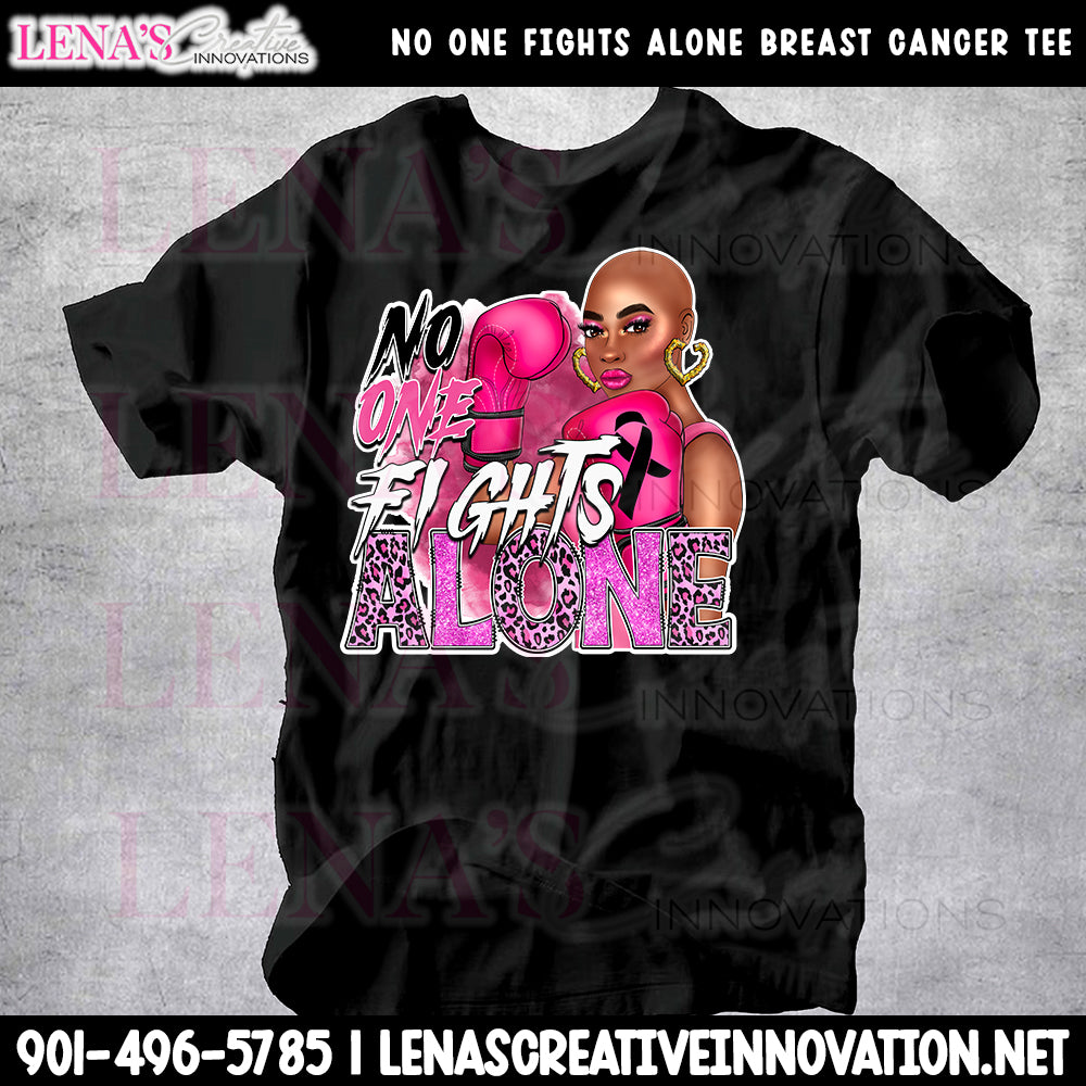 No One Fights Alone Breast Cancer Tee