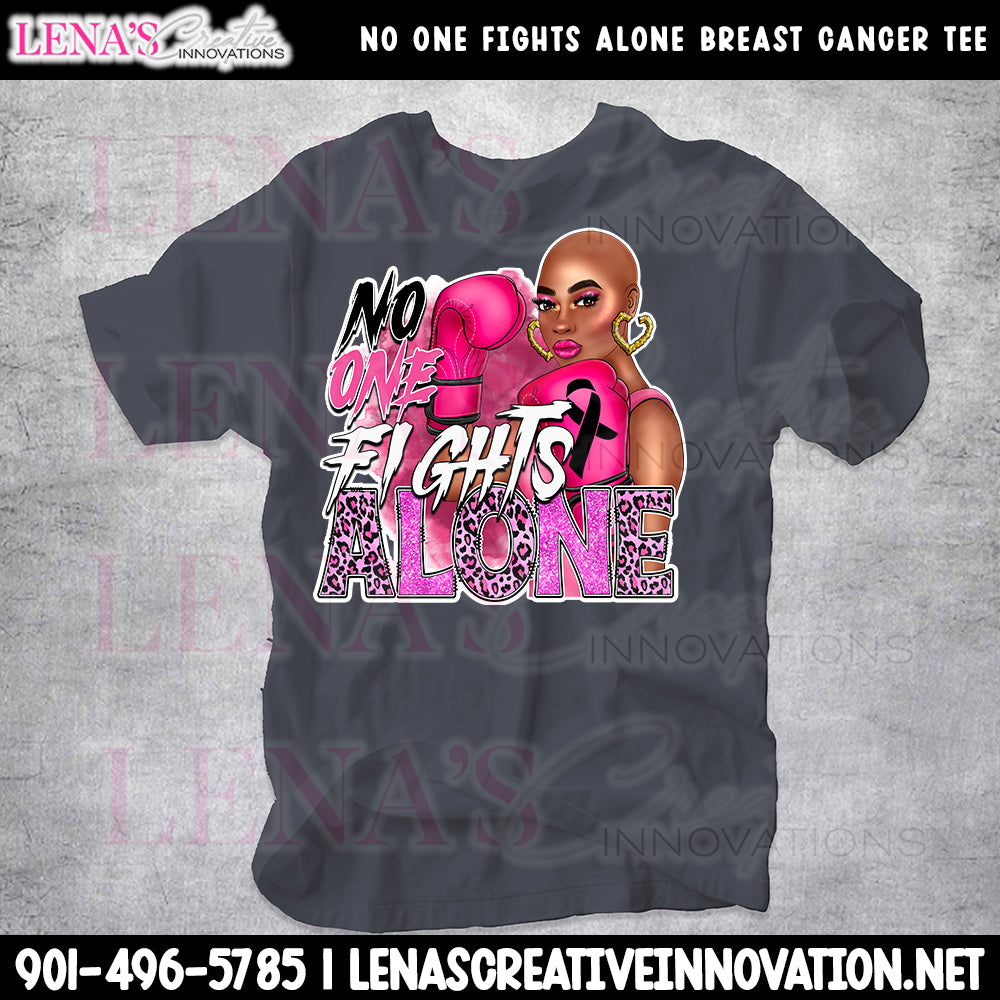 No One Fights Alone Breast Cancer Tee