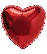Red heart helium balloon