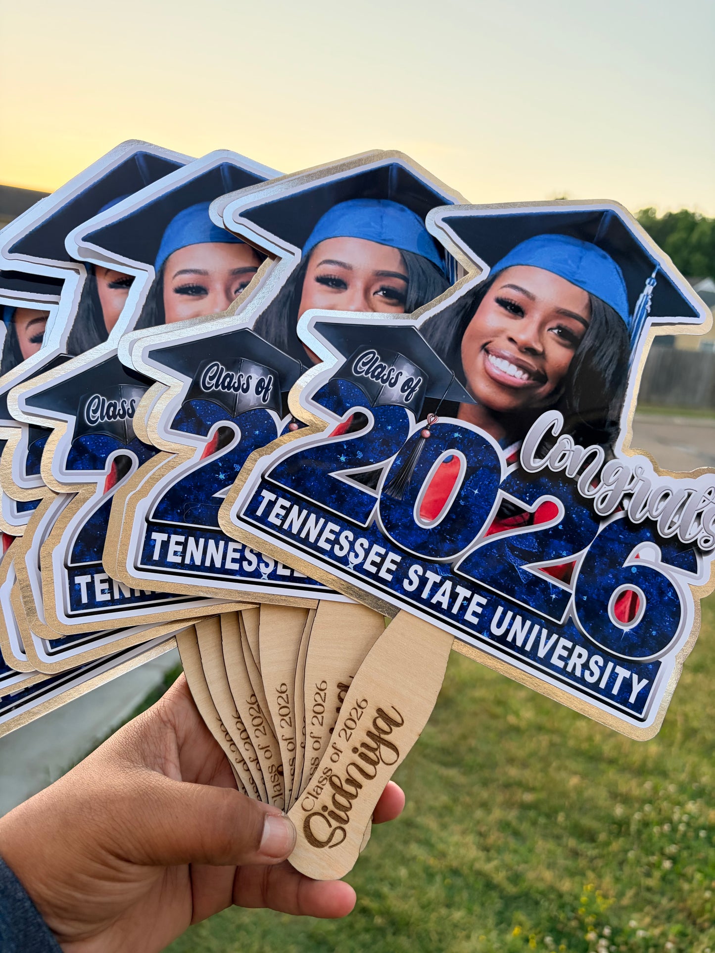Custom Graduation Hand Fans