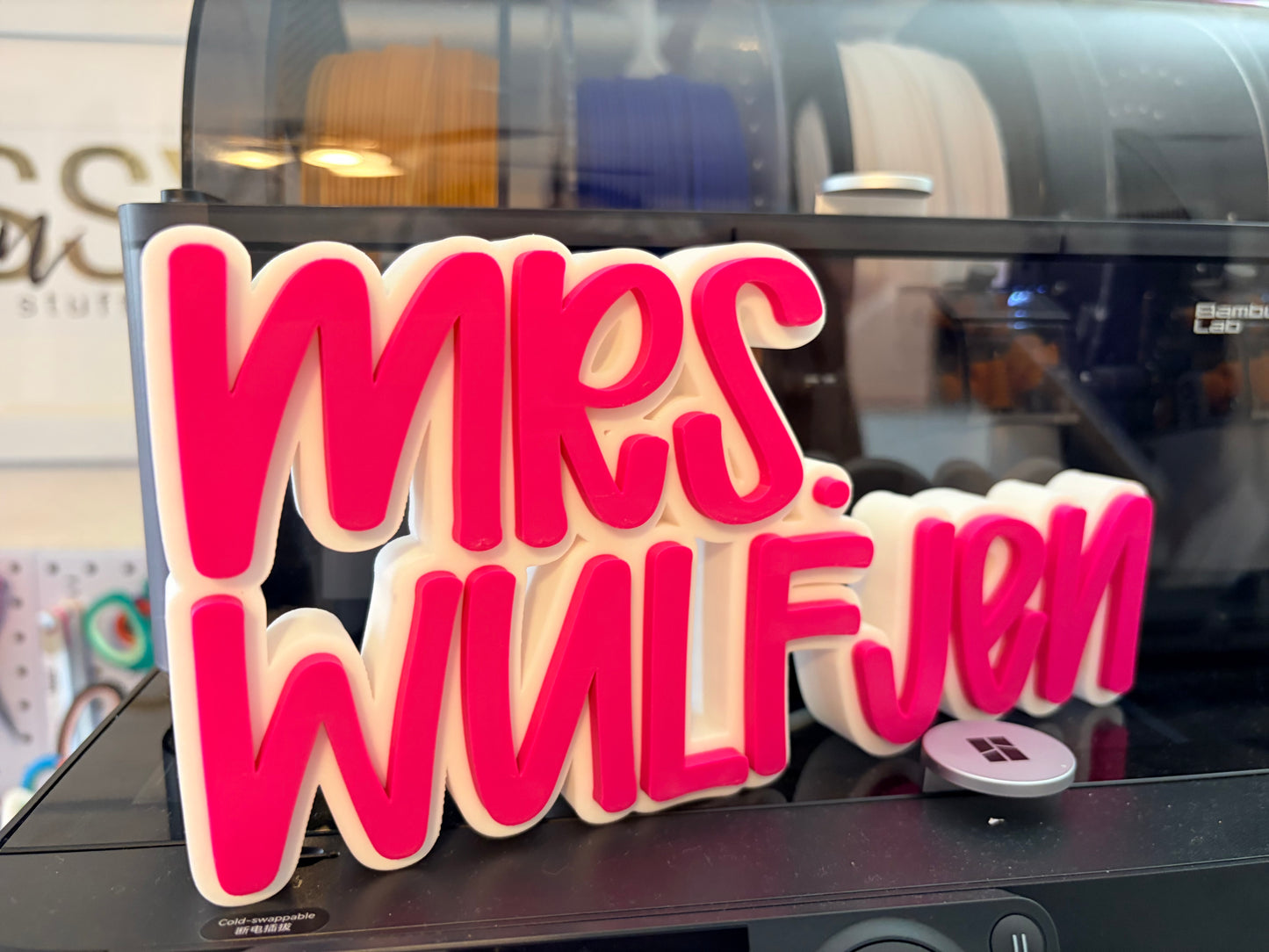 3D Printed Desktop Name Plate