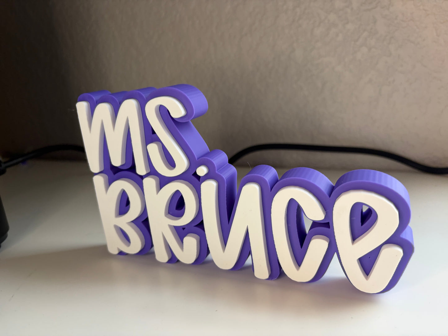3D Printed Desktop Name Plate