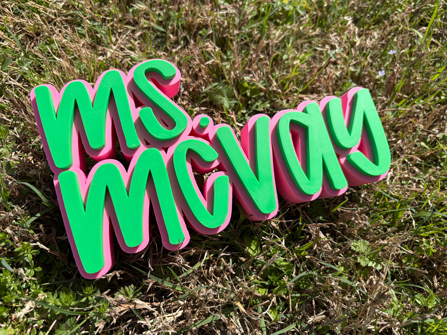 3D Printed Desktop Name Plate