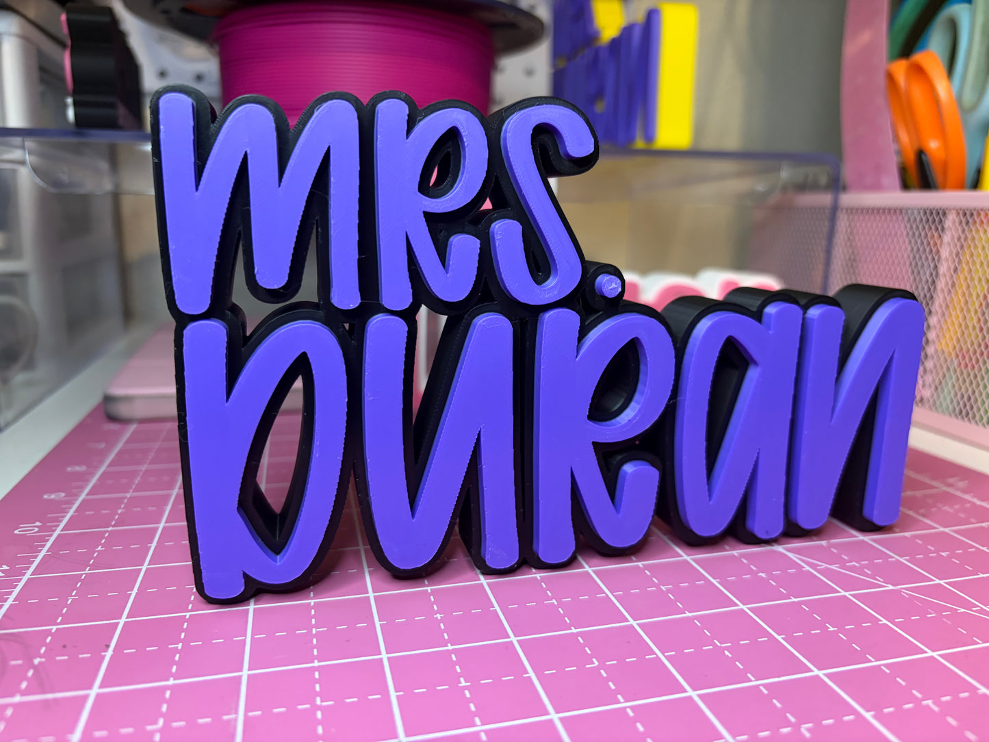 3D Printed Desktop Name Plate