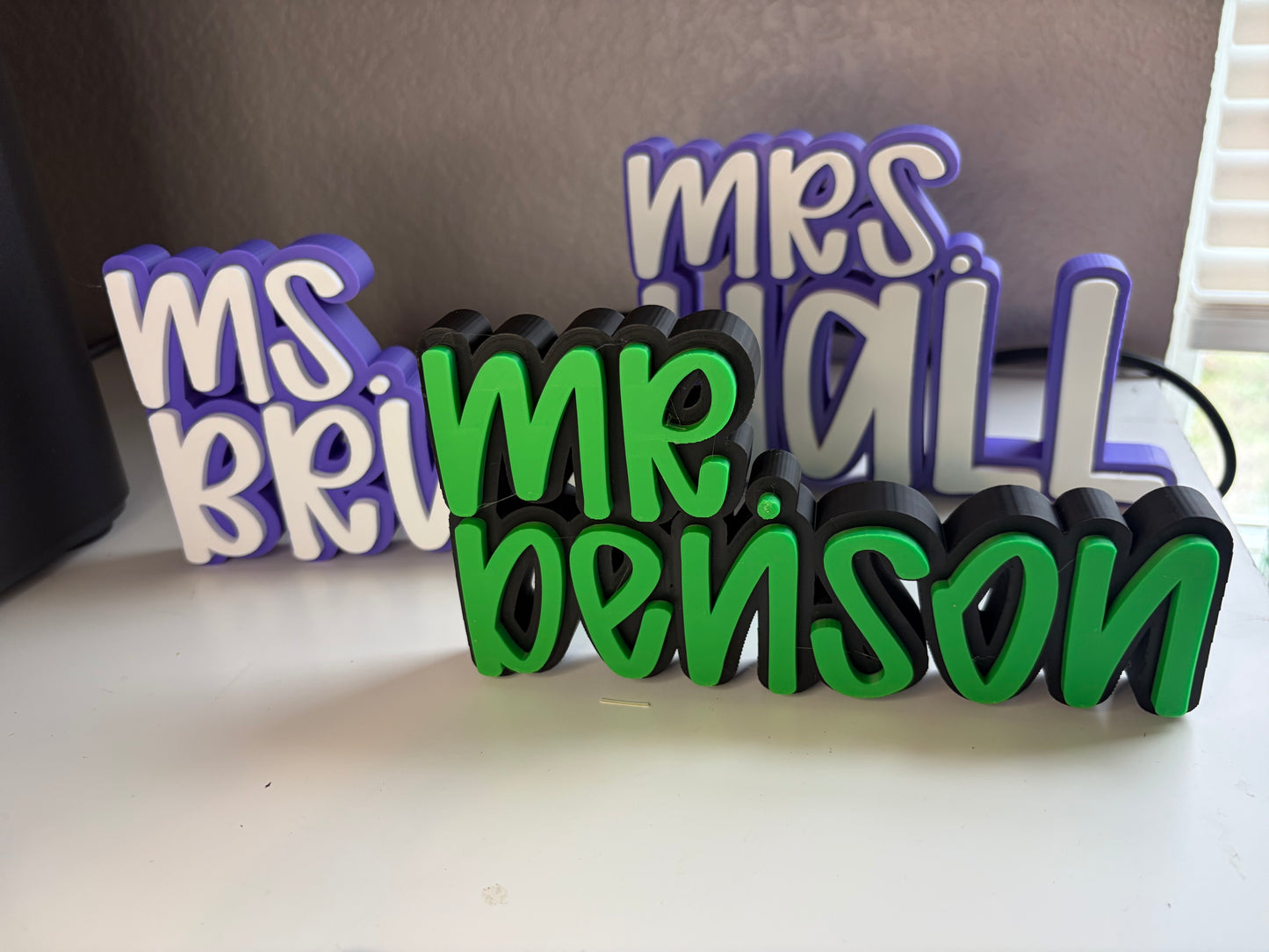 3D Printed Desktop Name Plate