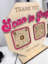 Load image into Gallery viewer, Scan To Pay Wood Signage
