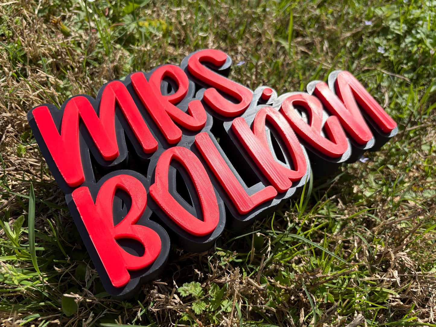 3D Printed Desktop Name Plate