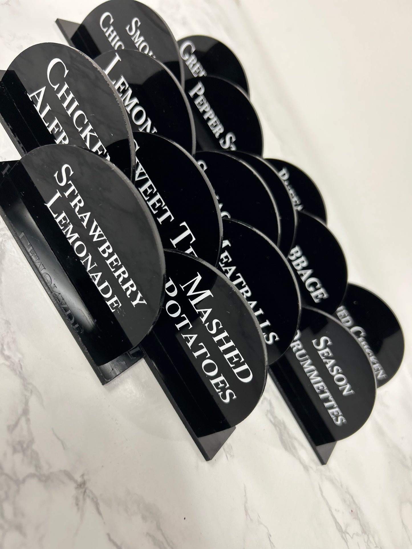 Custom Acrylic Menu Cards
