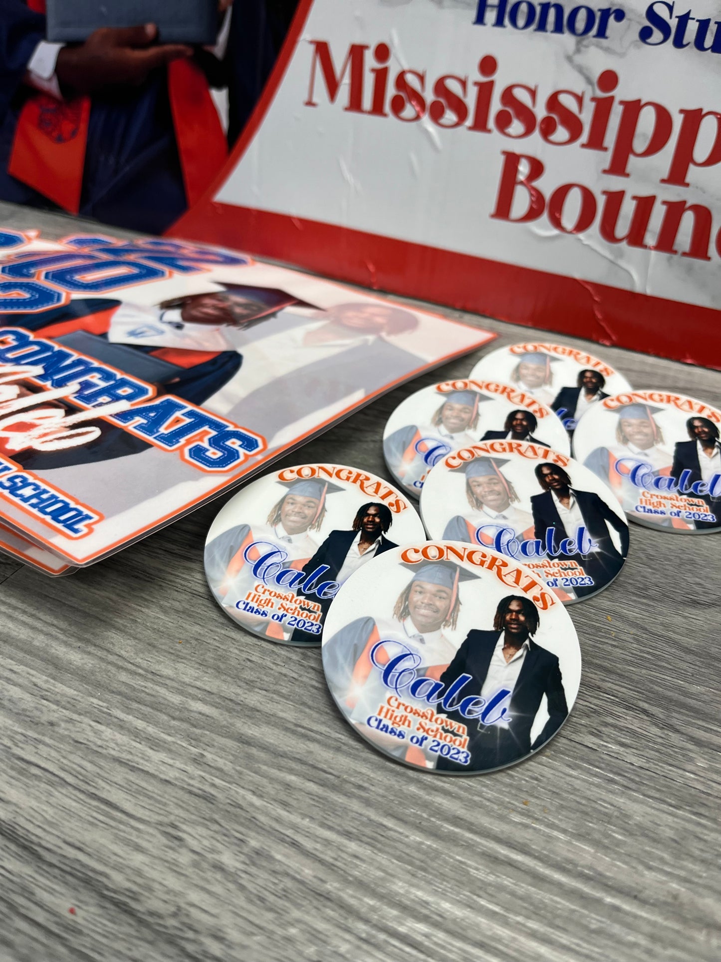 Custom Graduate Button