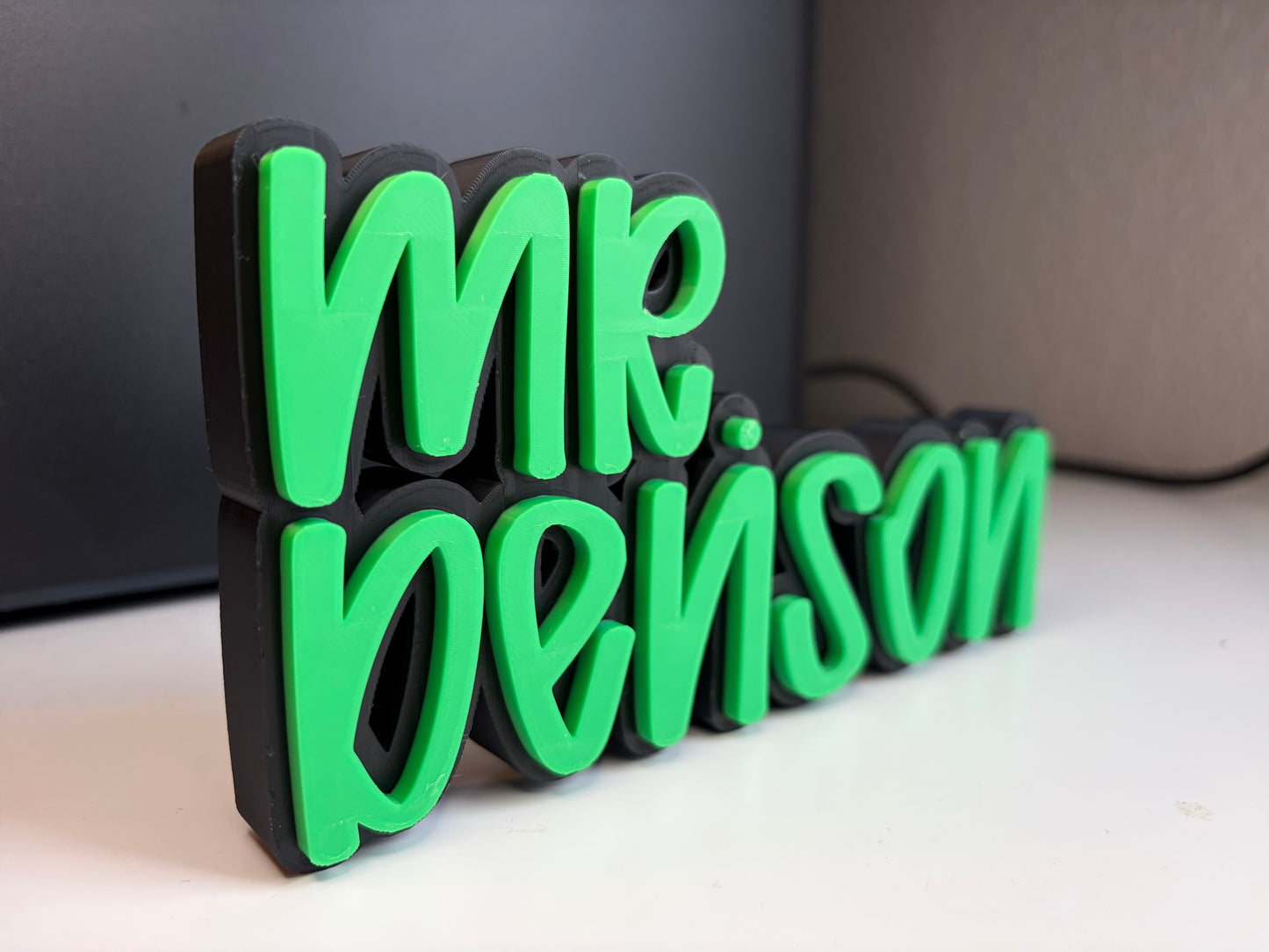 3D Printed Desktop Name Plate