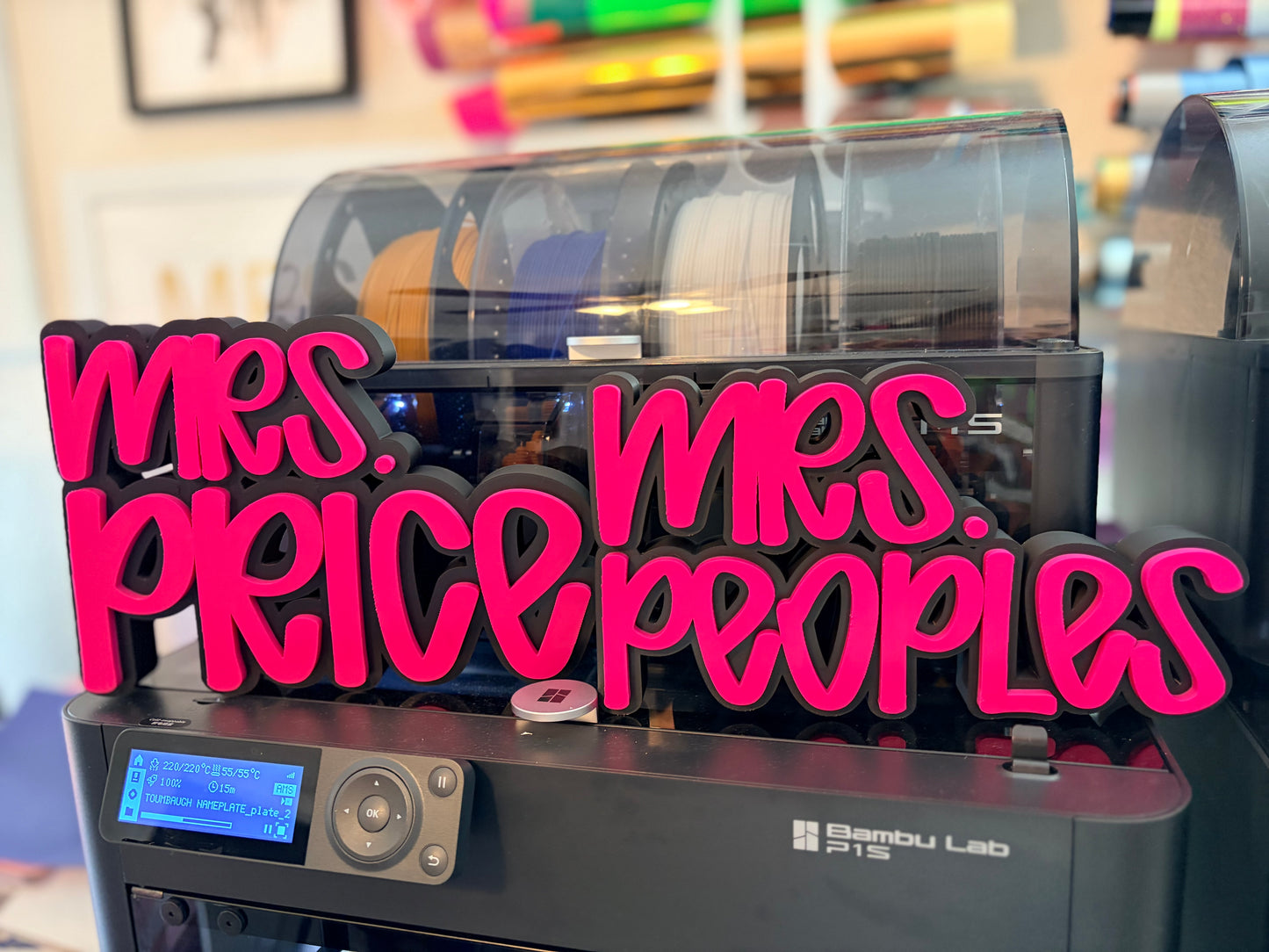 3D Printed Desktop Name Plate