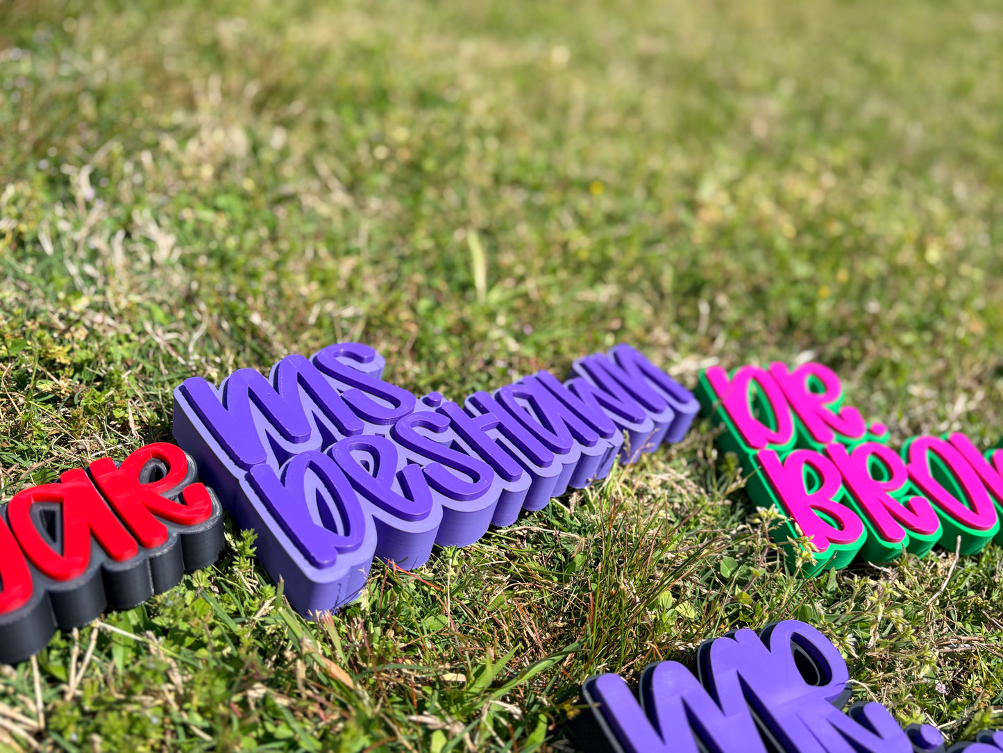 3D Printed Desktop Name Plate