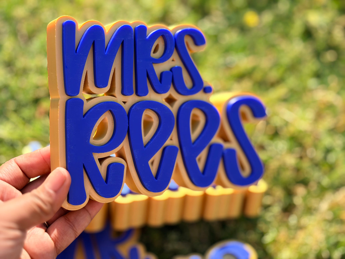3D Printed Desktop Name Plate