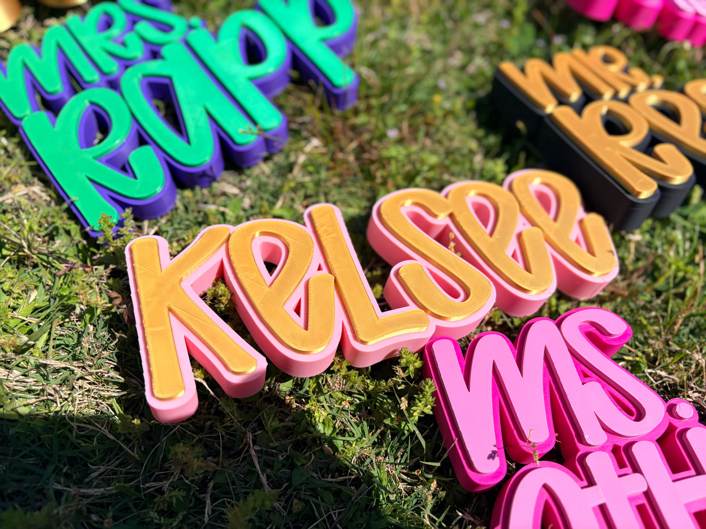 3D Printed Desktop Name Plate