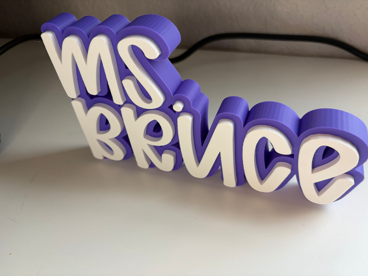 3D Printed Desktop Name Plate