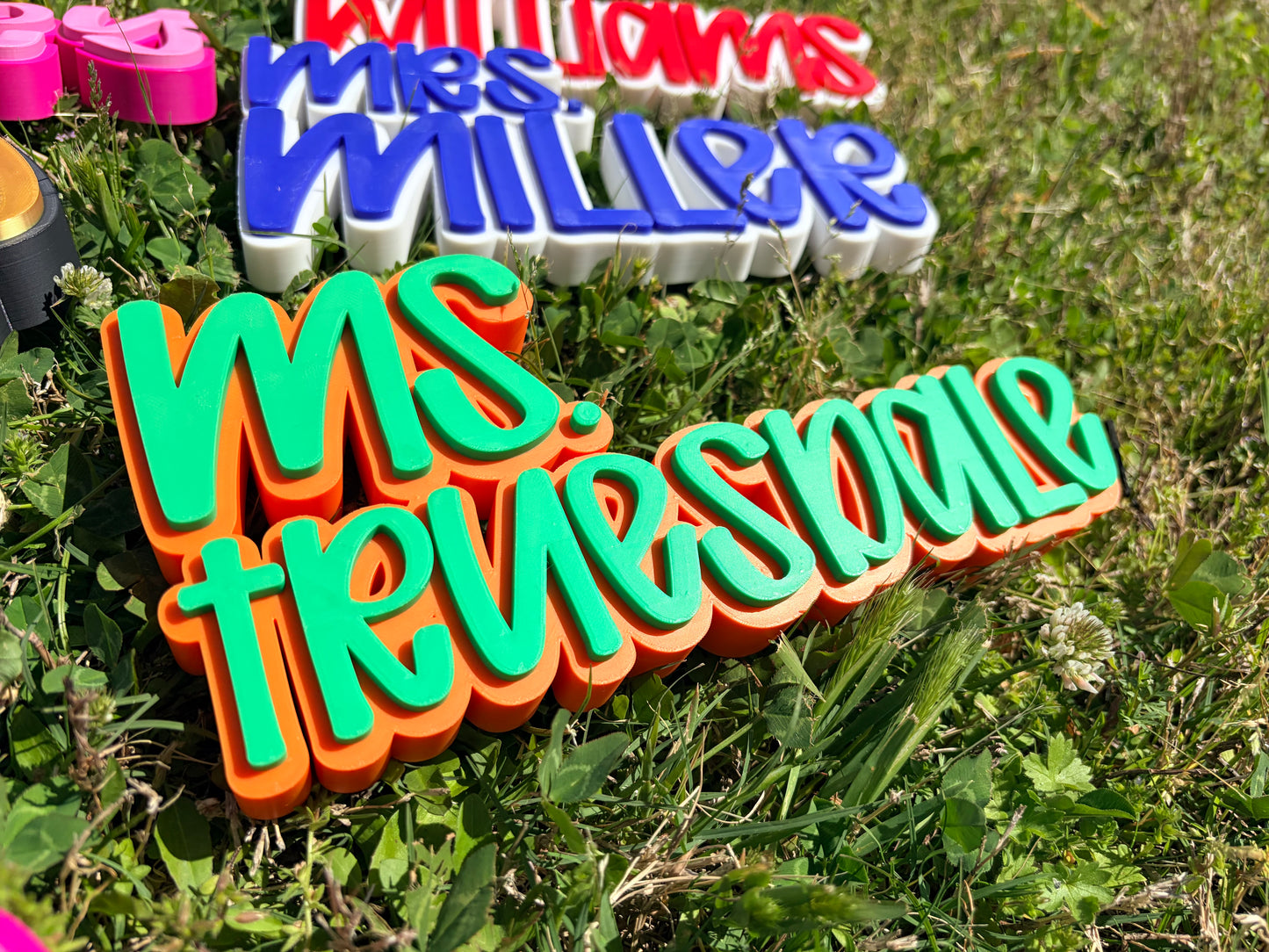 3D Printed Desktop Name Plate