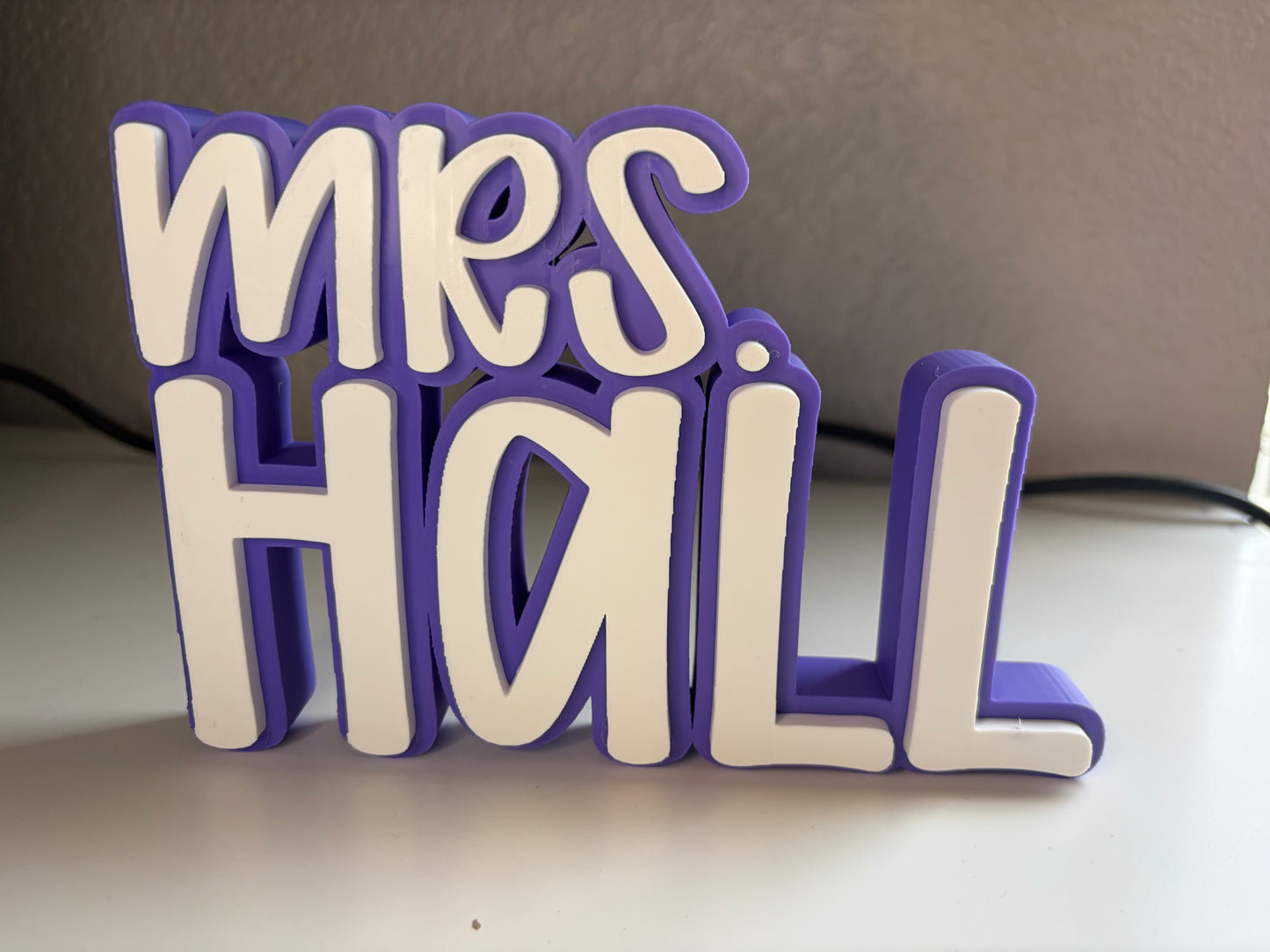 3D Printed Desktop Name Plate