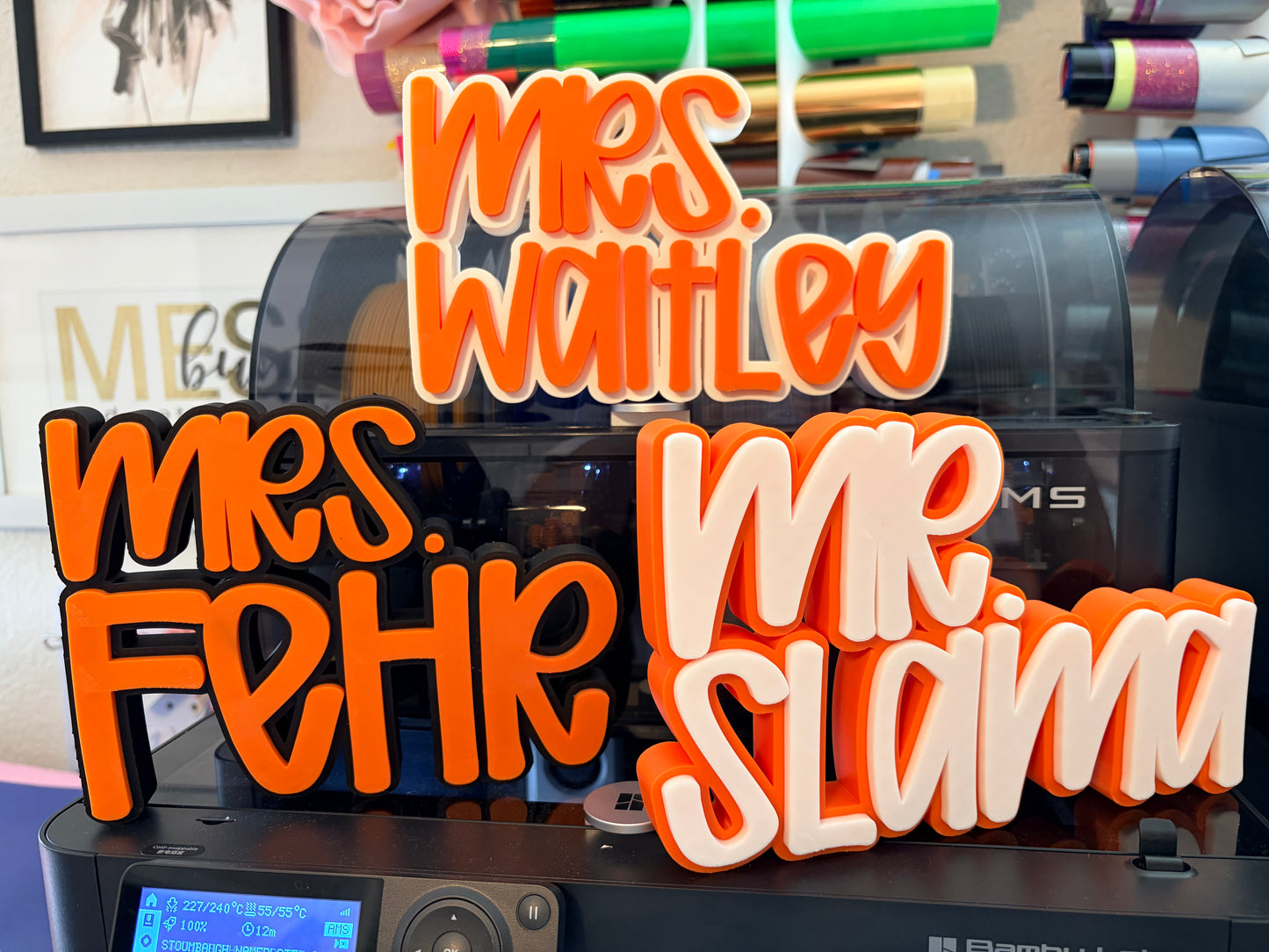 3D Printed Desktop Name Plate