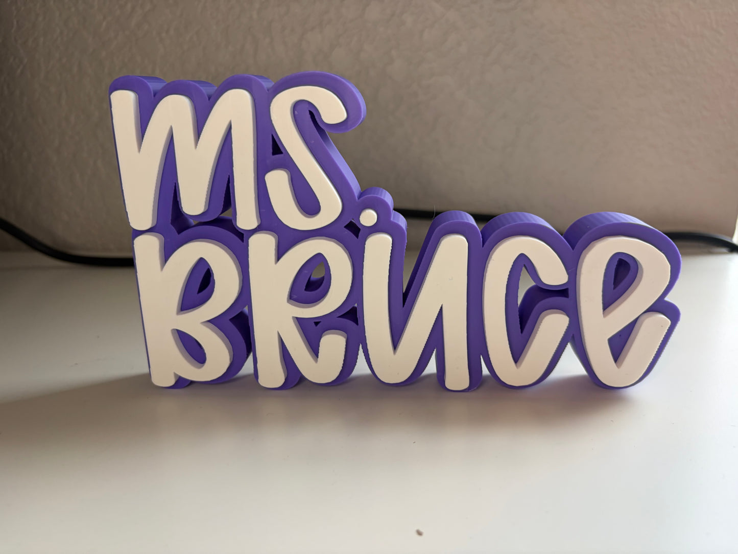 3D Printed Desktop Name Plate