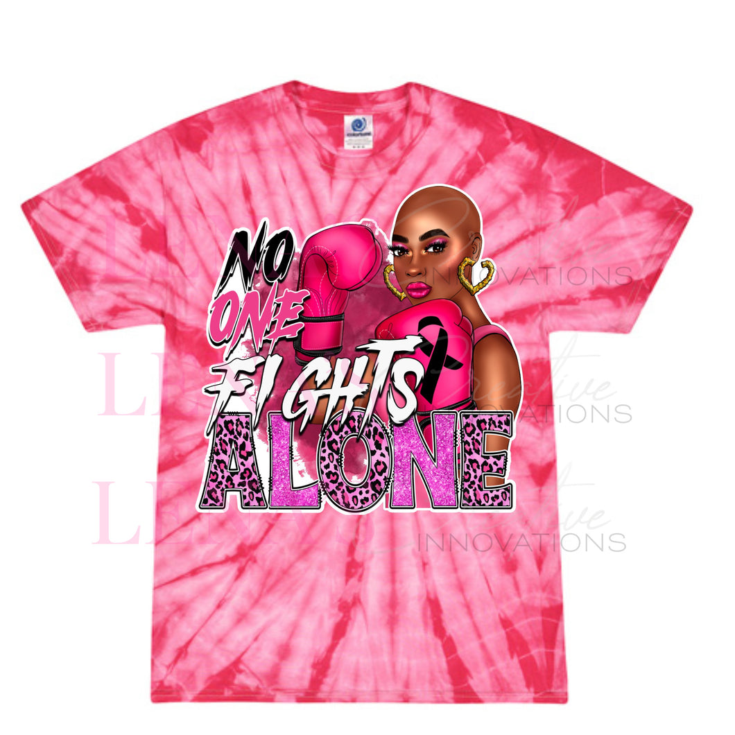 No One Fights Alone Breast Cancer Tee