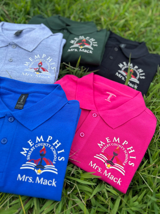 MSCS Polo Shirts with Custom Name/ Title