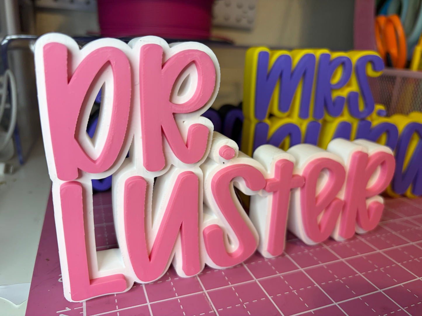 3D Printed Desktop Name Plate