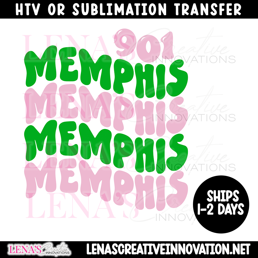 901 Memphis AKA Inspired HTV/Sublimation Transfer