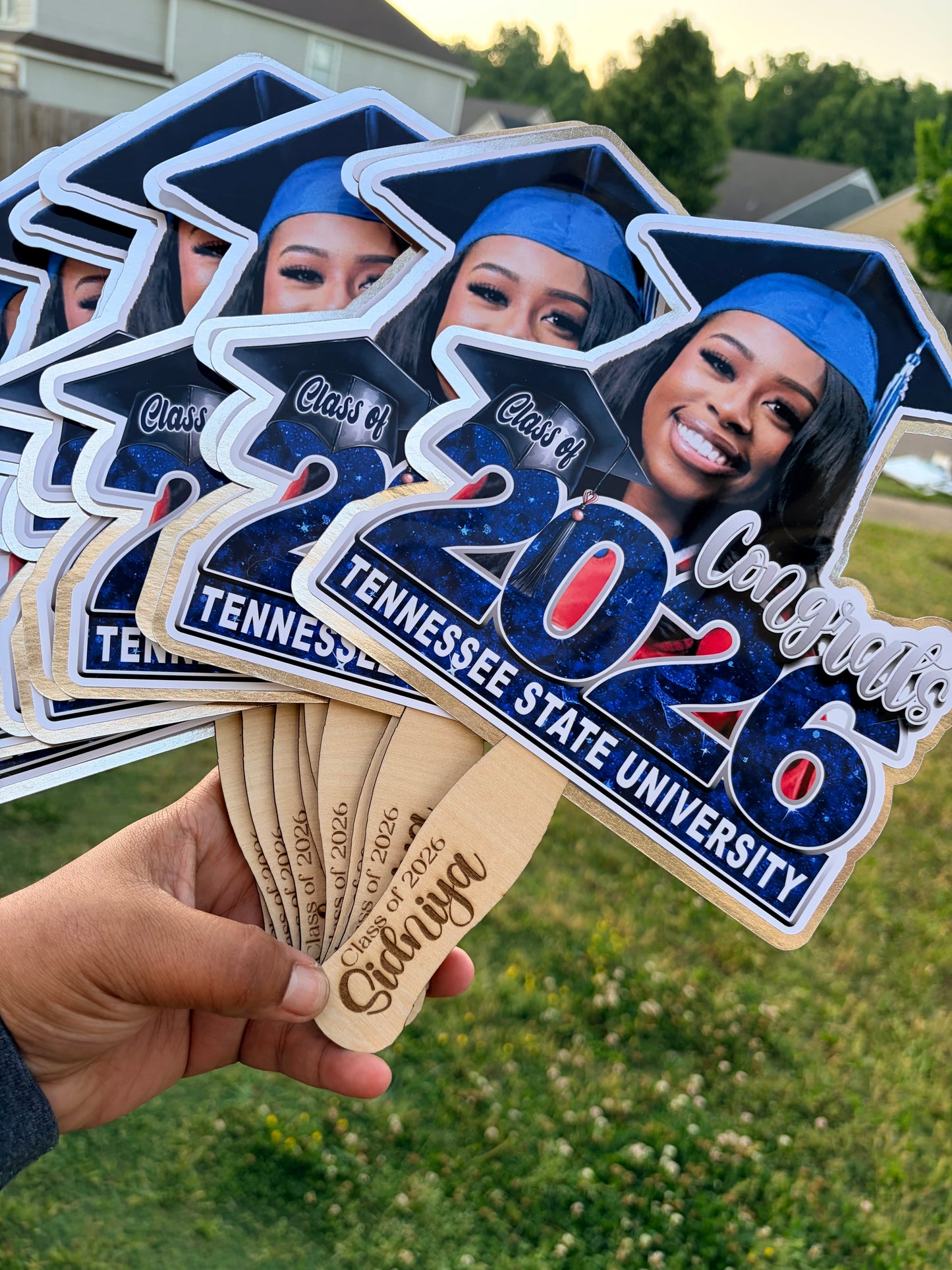Custom Graduation Hand Fans