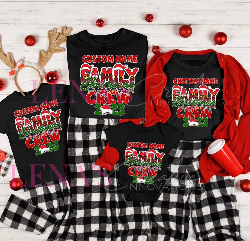 Custom Family Christmas Crew 2023 Shirts