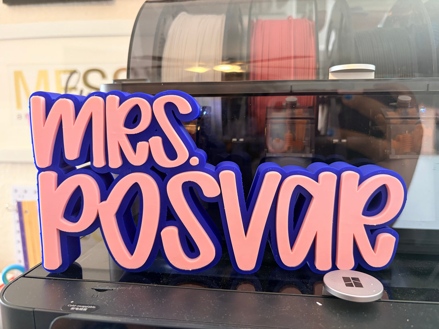 3D Printed Desktop Name Plate