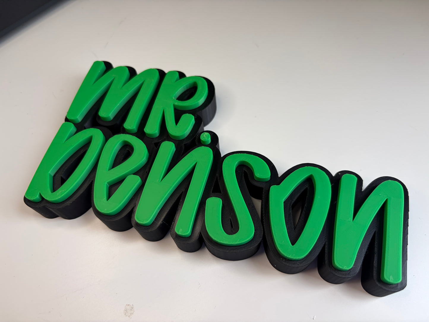 3D Printed Desktop Name Plate