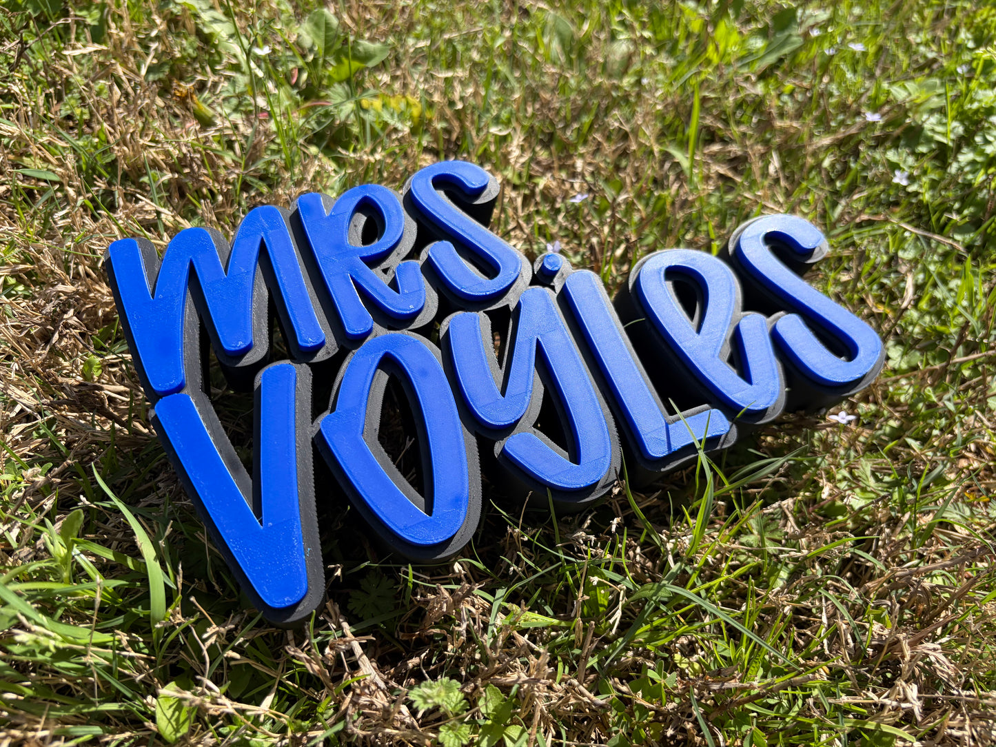 3D Printed Desktop Name Plate