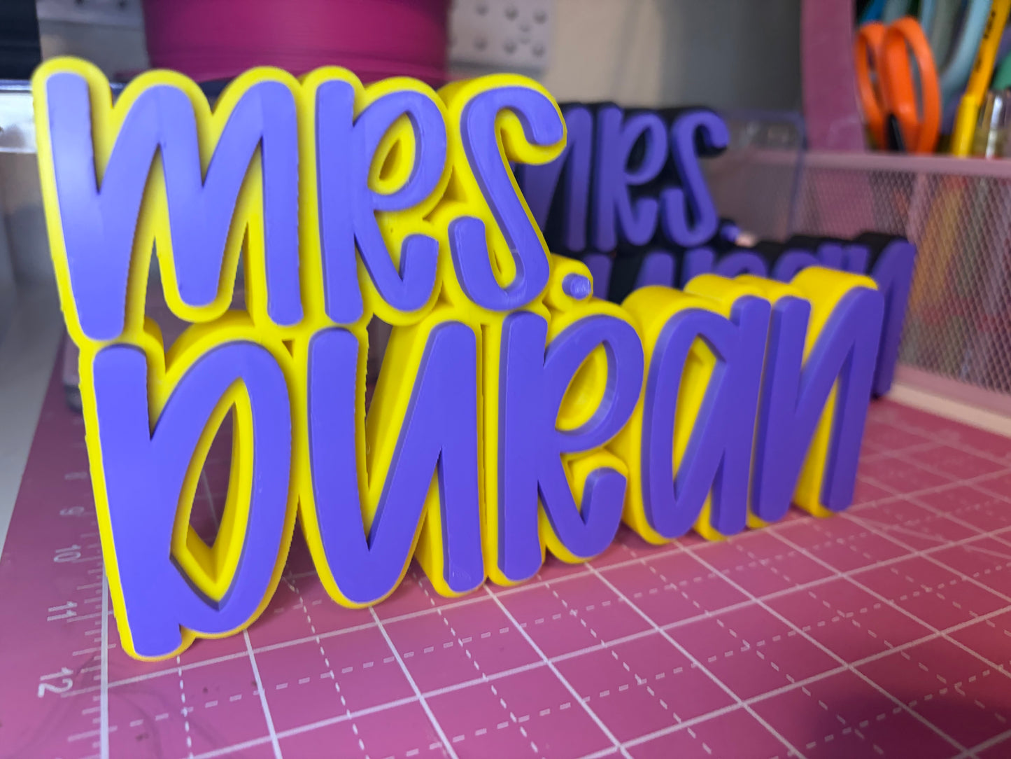 3D Printed Desktop Name Plate