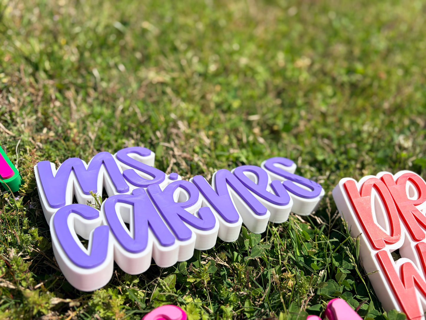 3D Printed Desktop Name Plate