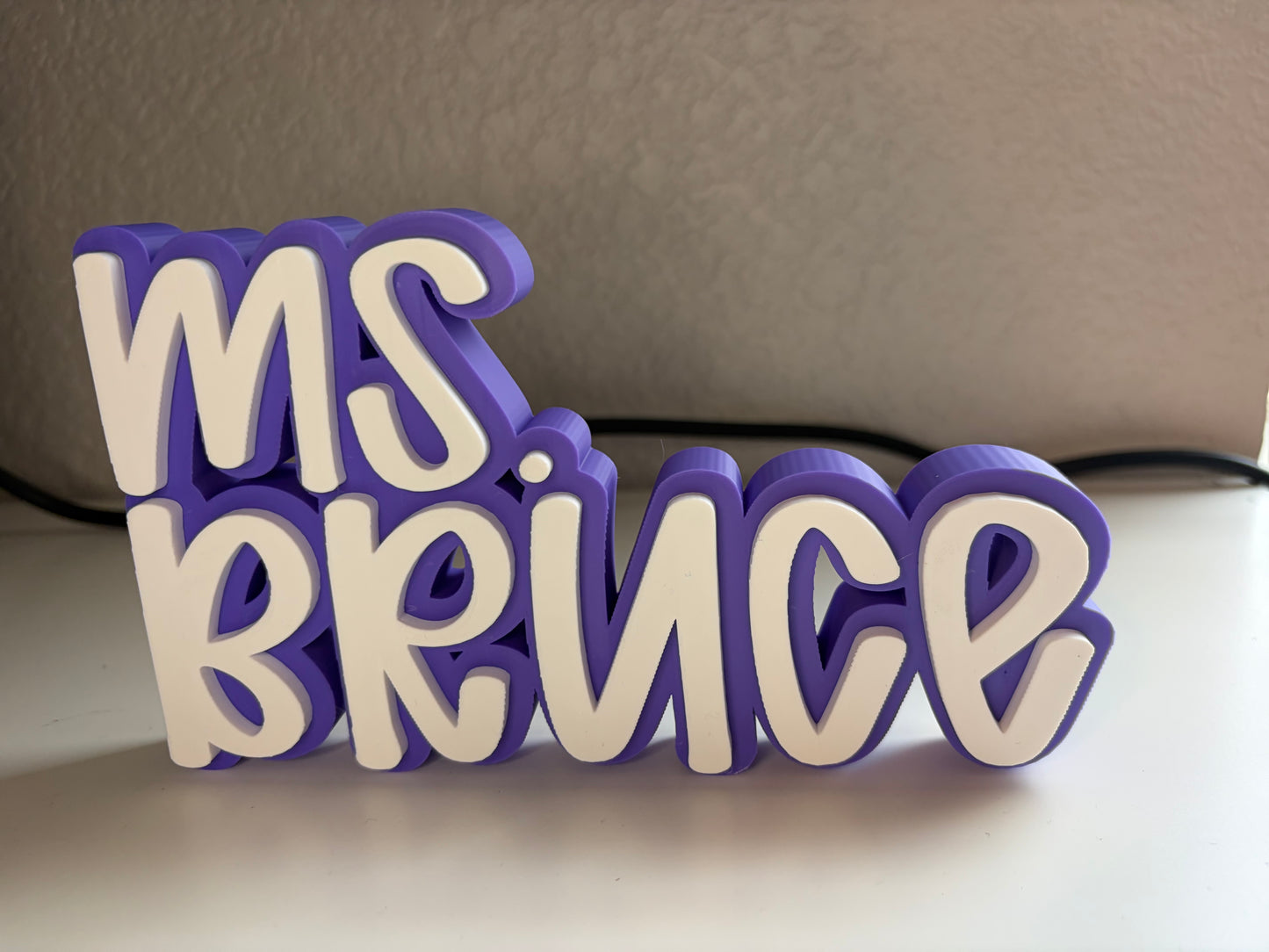 3D Printed Desktop Name Plate