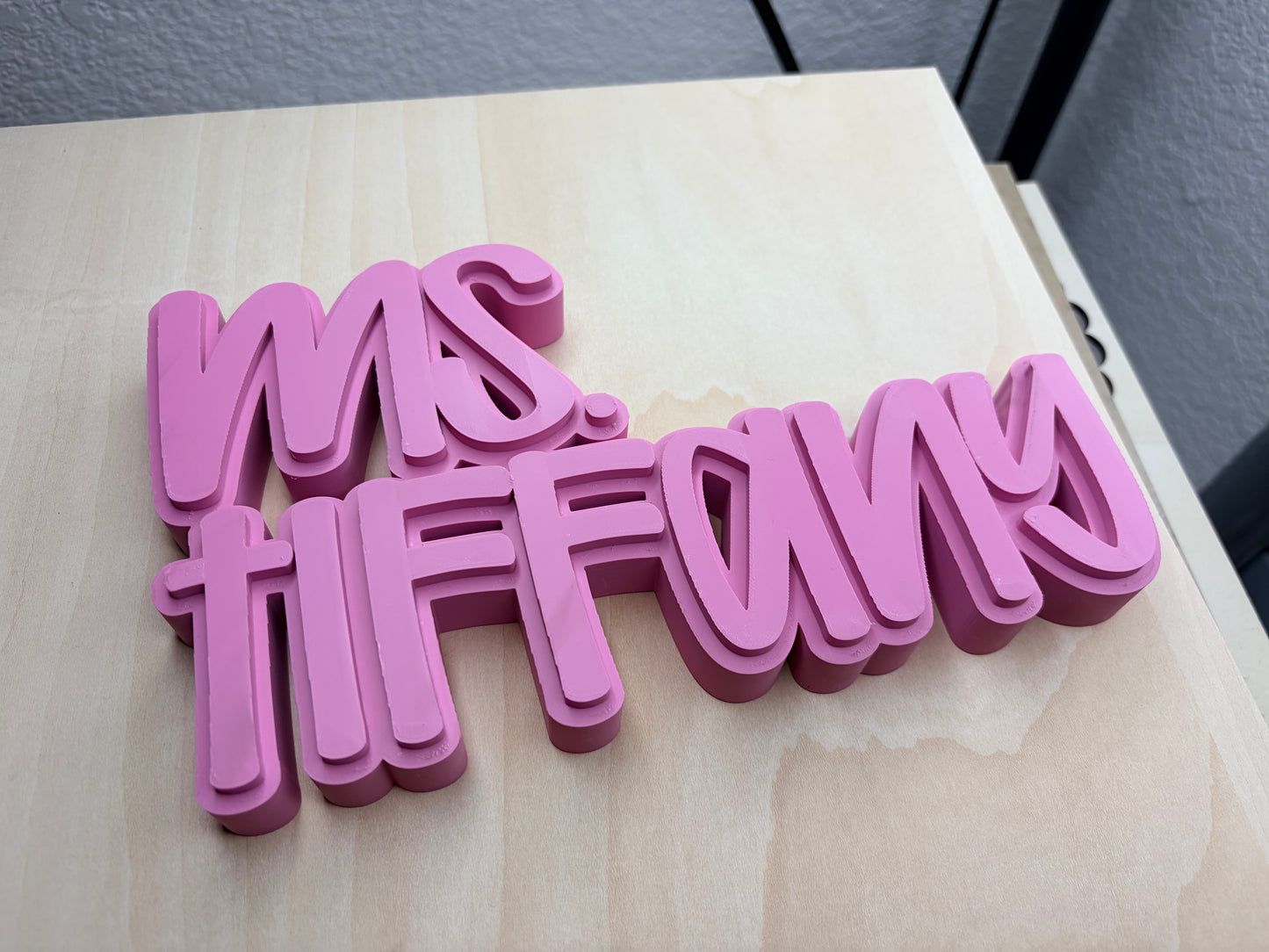 3D Printed Desktop Name Plate