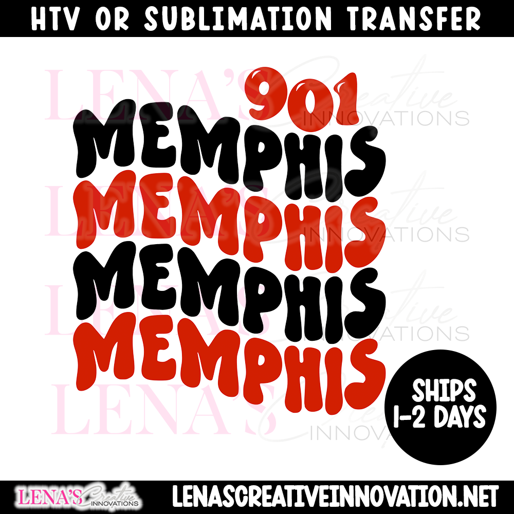 901 Memphis Delta Inspired HTV/Sublimation Transfer