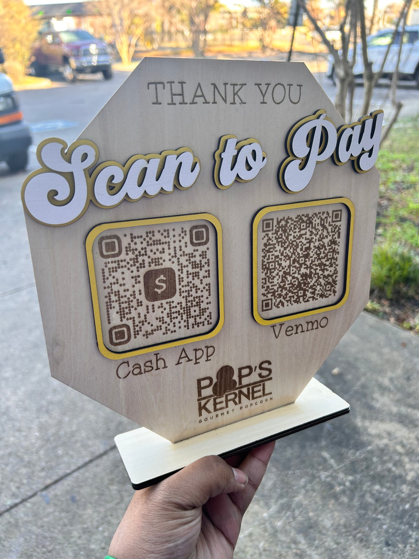 Scan To Pay Wood Signage