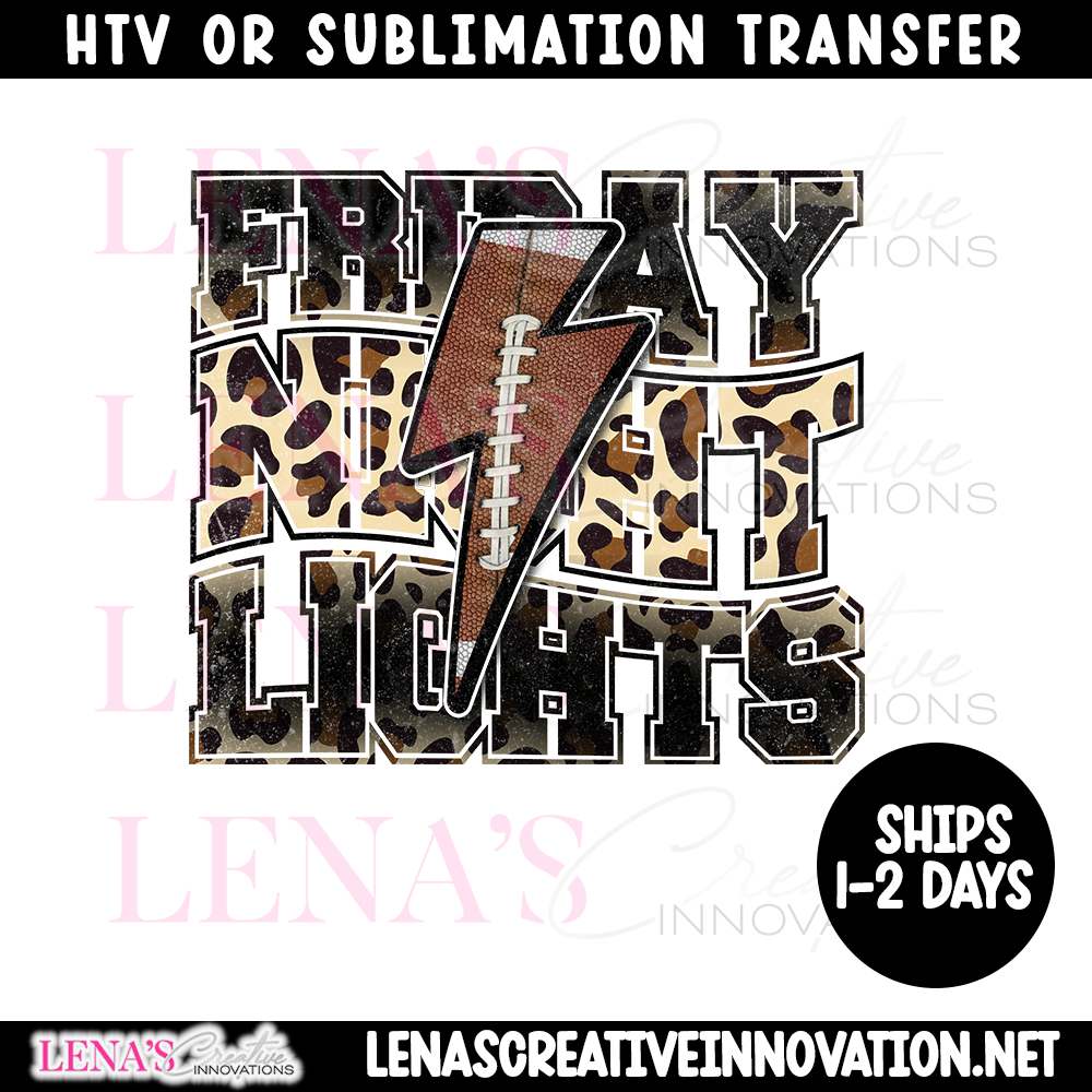 Friday Night Lights Football HTV/Sublimation Transfer