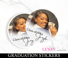Load image into Gallery viewer, Custom Circle Graduation Stickers

