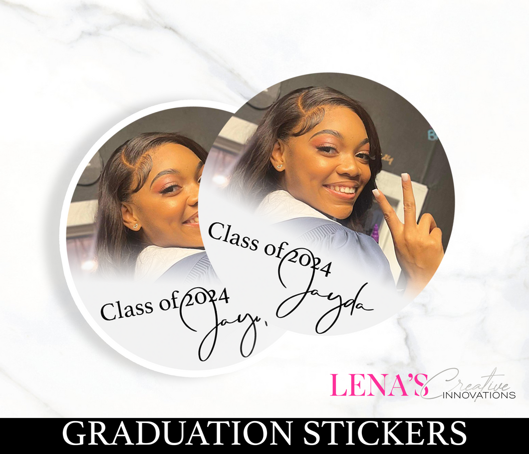 Custom Circle Graduation Stickers