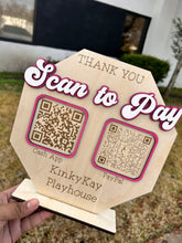 Load image into Gallery viewer, Scan To Pay Wood Signage
