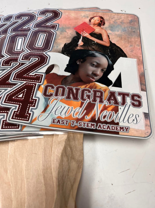 Custom Graduation Hand Fans