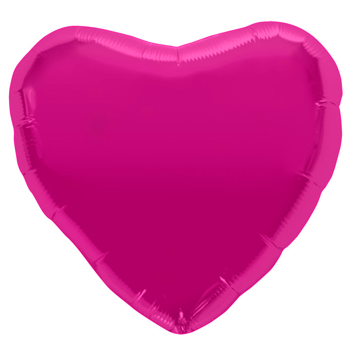 Helium Magenta Heart Balloon