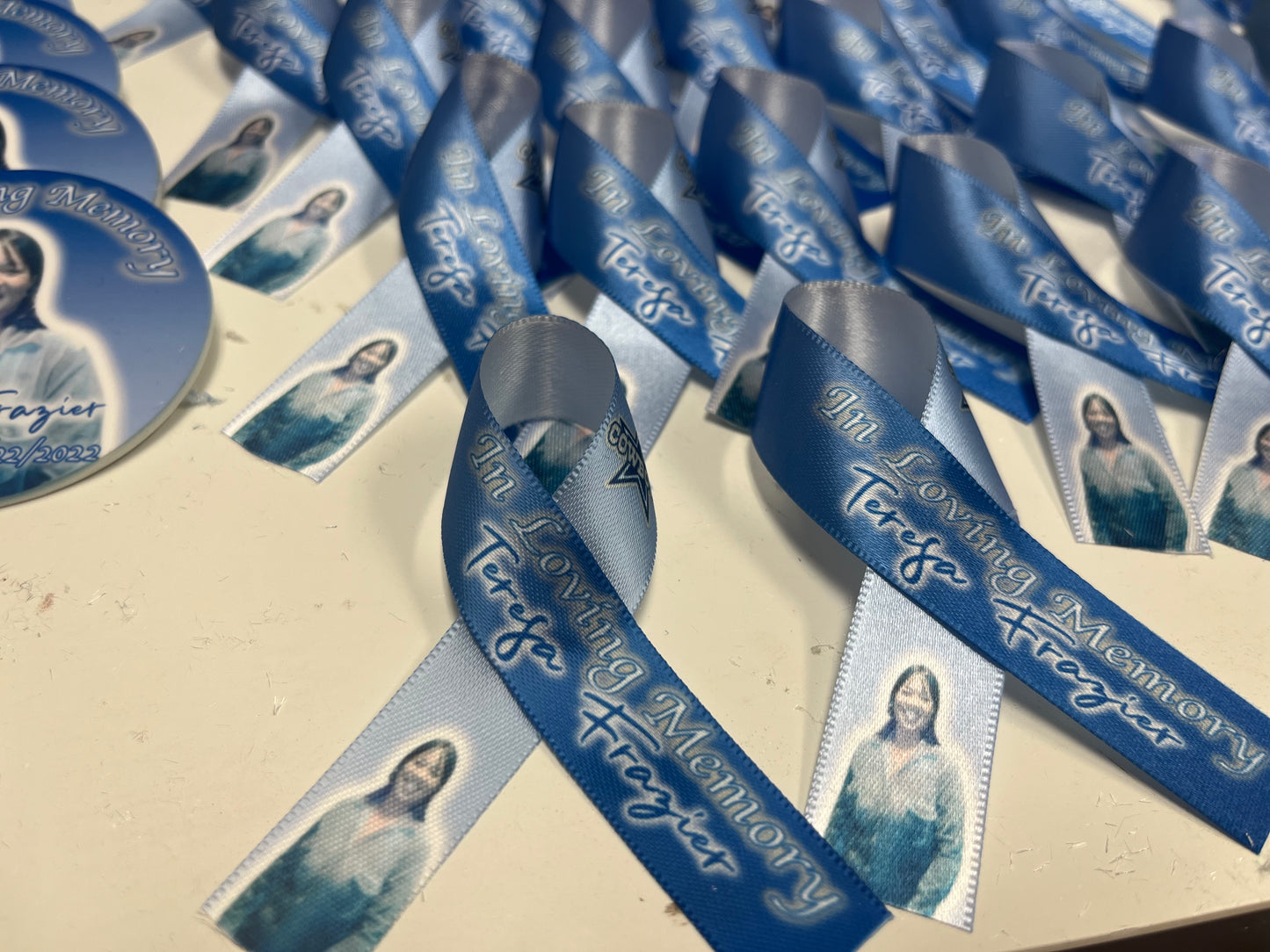Custom Ribbon Buttons Custom Memorial Ribbons & Buttons – Lena's Creative Innovations